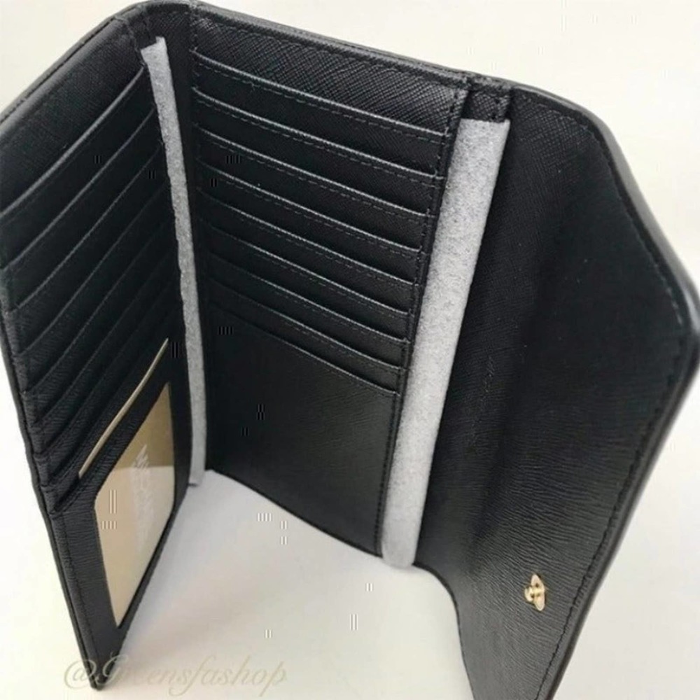 Michael Kors Purse jet set large chain tote shoulder bag & trifold wallet black - Picture 12 of 12